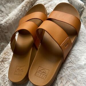 Reef Brown Slide Sandals